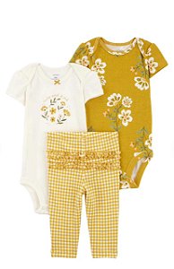 Conjunto Floral Amarelo - 24m(18 a 24 meses) - Carter's