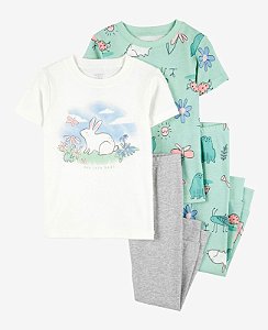 Kit Pijama Coelhinho Verde - 18m (12 a 18 meses) - Carter's