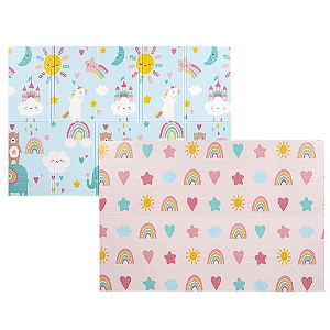 Tapete Dobrável Baby Arco Iris - Buba