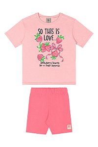 Conjunto Strawberry Rosa - Tam 6 - Quimby