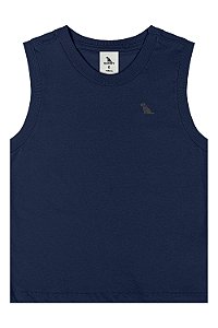 Regata em meia malha Azul Escuro - Tam 4 -  Quimby