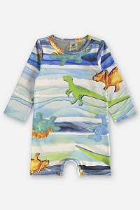 Macaquinho UV Dino Azul - 6 a 12 meses - Up Baby