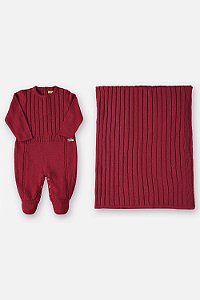 Kit Saída Maternidade + Manta Vermelho RN - Up Baby