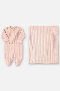 Kit Saída Maternidade + Manta Rosa Bebê RN - Up Baby