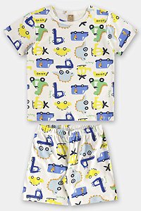 Pijama Bermuda Carros - Tam 6 - Up Baby