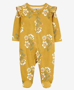 Pijama Floral Mostarda - 9m (6 a 9 meses) - Carter's