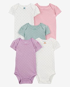 Kit Body 5 peças Bolinhas de Coração - 24m (18 a 24 meses) - Carter's
