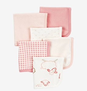 Kit 6 Panos de Boca Ovelhinha - Carter's