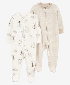 Kit 2 Pijamas Canguru Neutro - 3m (1 a 3 meses) - Carter's