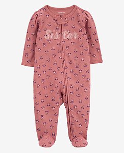 Pijama Little Sister Flores - 9m (6 a 9 meses) - Carter's
