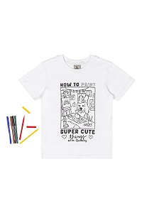 Blusa com Kit Canetinha Super Cute - Tam 6 - Quimby