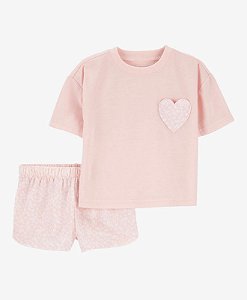 Conjunto Rosinha Coração - 2T (2 a 3 anos) - Carter's