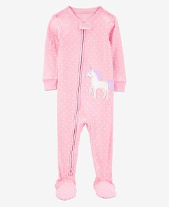 Pijama com pezinho Unic Rosa - 24m (18 a 24 meses) - Carter's