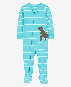 Pijama Macacão Turquesa Dino - 24m (18 a 24 meses) - Carter's