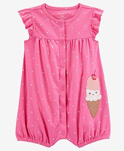 Romper Pink Sorvete - 3m (1 a 3 meses) - Carter's