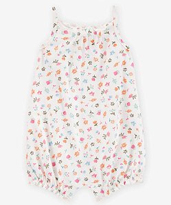 Romper Floral Branco - 9m (6 a 9 meses) - Carter's