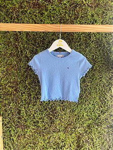 Camiseta Ribana Cloudy Azul Tam 6 - Tommy Hilfiger