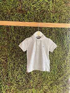 Polo Clássica Cinza Heather 18m - Tommy Hilfiger