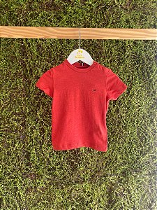 Camiseta Clássica Vermelho Heather 12m - Tommy Hilfiger