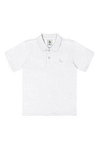 Polo em meia malha Branca Tam 2 - Quimby