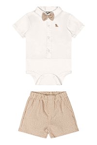 Conjunto Body Gravata Bege G - Quimby