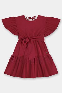 Vestido cintura amarrada Vermelho Tam 3 - Up Baby