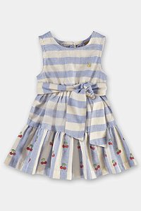 Vestido Cereja Listrado M - Up Baby
