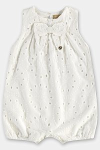 Macaquinho em Laise Branco G - Up Baby