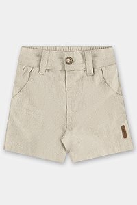 Bermuda em linho Off White M - Up Baby