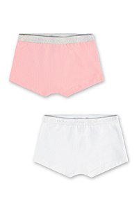 Kit 2 calcinhas Rosa/Branca Tam 4 - Up Baby