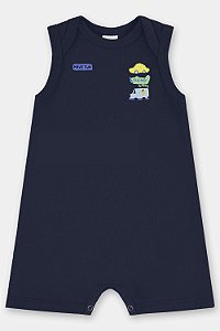 Macaquinho Regata Azul Carro Tam 2 - Up Baby