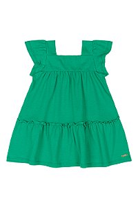 Vestido Manga Curta Verde P - Quimby