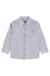 Camisa Listrado Fio Manga Longa Azul Tam 3 - Up Baby