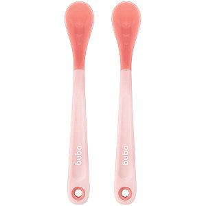 Kit 2 Colheres Termossensiveis Rosa - Buba