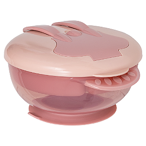 Kit Refeição com compartimento e Talheres Rosa - Buba