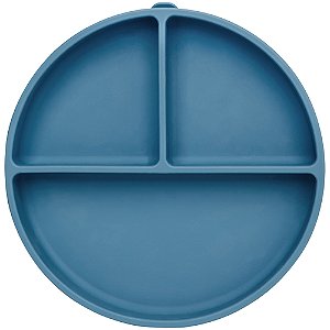 Pratinho em Silicone com ventosa Azul Escuro - Buba