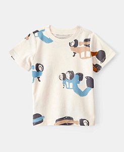 Camiseta Marfim Construção - 24m (18 a 24 meses) - Carter's