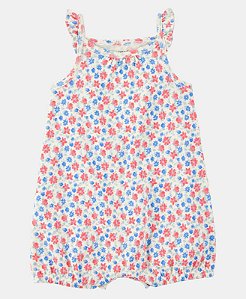 Romper Floral Rosa/Azul - 9m (6 a 9 meses) - Carter's