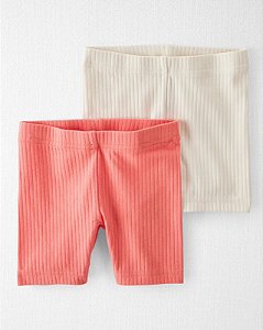 Kit 2 Short Rosa/Branco - 5T (5 a 6 anos) - Little Planet