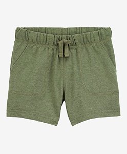Short Moletom Verde Militar - 12m (9 a 12 meses) - Carter's