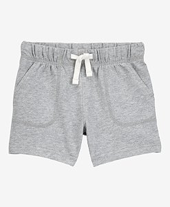 Short Cinza Moletom com Puxador - 12m (9 a 12 meses) - Carter's