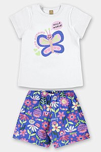 Pijama Borboleta Azul - Tam 1 - Up Baby