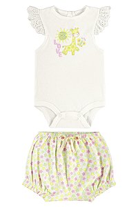 Conjunto Body Girafa/Estrelas - Tam G - Up Baby
