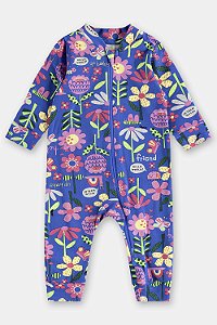 Macacão Flores Azul - Tam 1 - Up Baby
