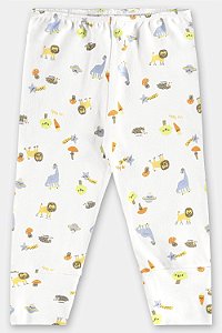Calça Branco Animaizinhos - Tam GG - Up Baby