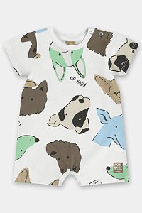 Macaquinho Branco Dogs - Tam P - Up Baby