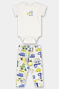 Conjunto Body Calça Carros - Tam P - Up Baby