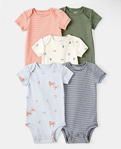 Kit 5 Bodys Cowboy - 9m (6 a 9 meses) - Carter's