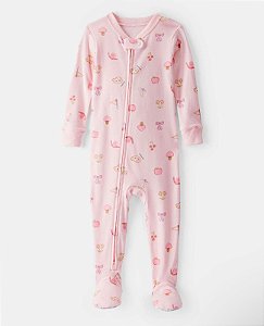 Pijama Rosa Pintura - 4T (4 a 5 anos) - Carter's
