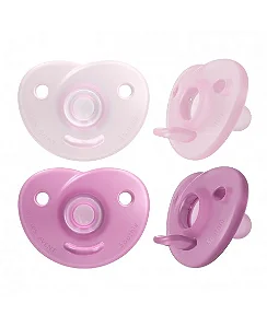 Chupeta Dupla Soothie Rosa 4 a 6 meses - Philips Avent